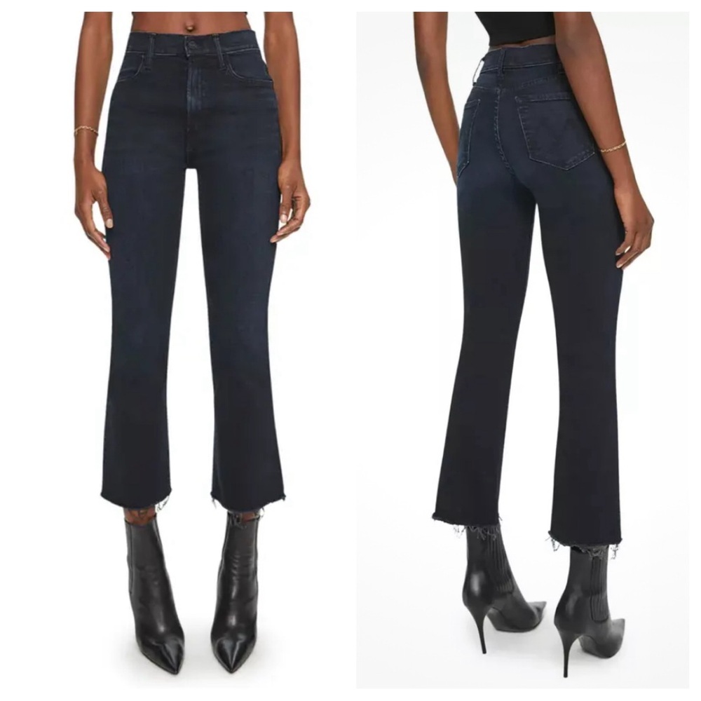 MOTHER The Hustler Ankle Fray Jeans in Night in Paris Dark Rinse | 27 NWT